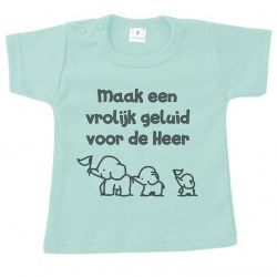 kort shirt mint maak een vrolijk geluid